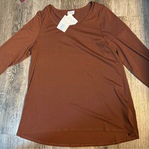 Lularoe solid Brown lynnae xl new with tag